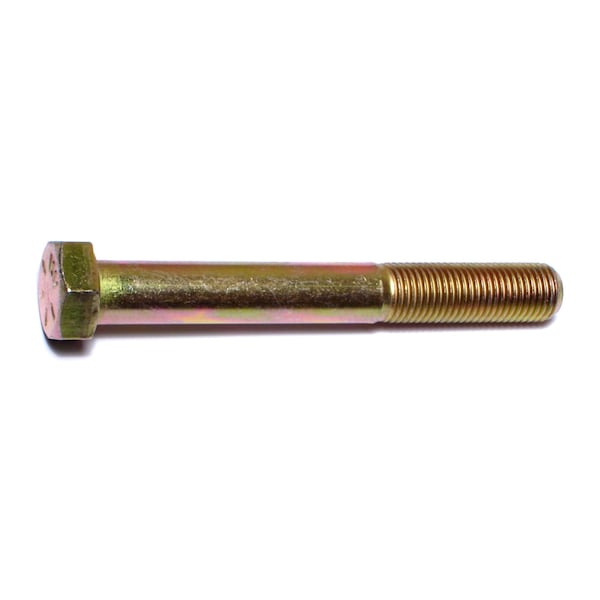Midwest Fastener Grade 8, 3/8"-24 Hex Head Cap Screw, Zinc Yellow Steel, 3 in L, 5 PK 62987 - main